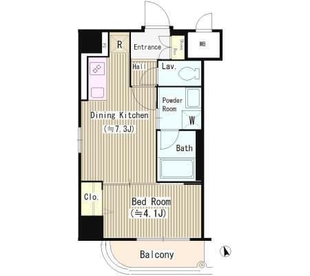 AMARE北上野 102 間取り図