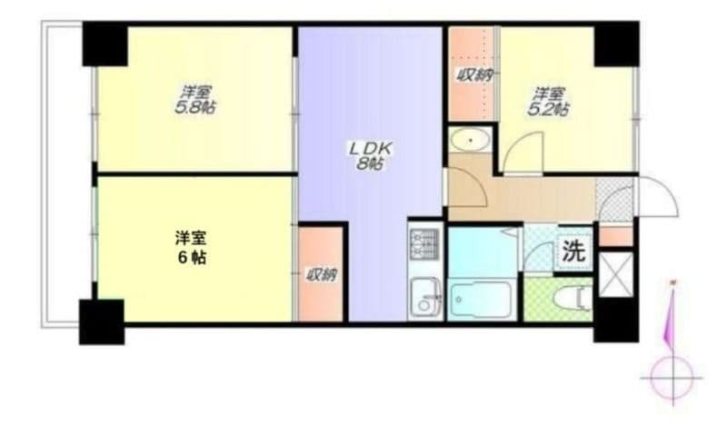 中銀第2東上野マンシオン 705 間取り図