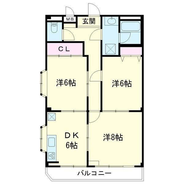ヴェルデ武蔵小杉 103 間取り図