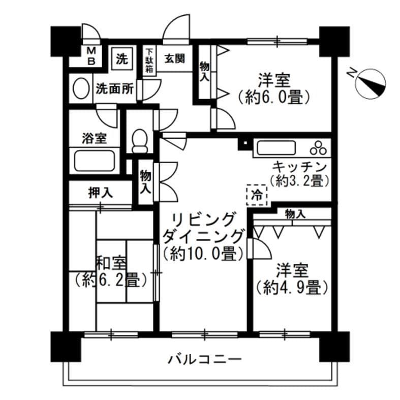 コート・ベルウッド 201 間取り図