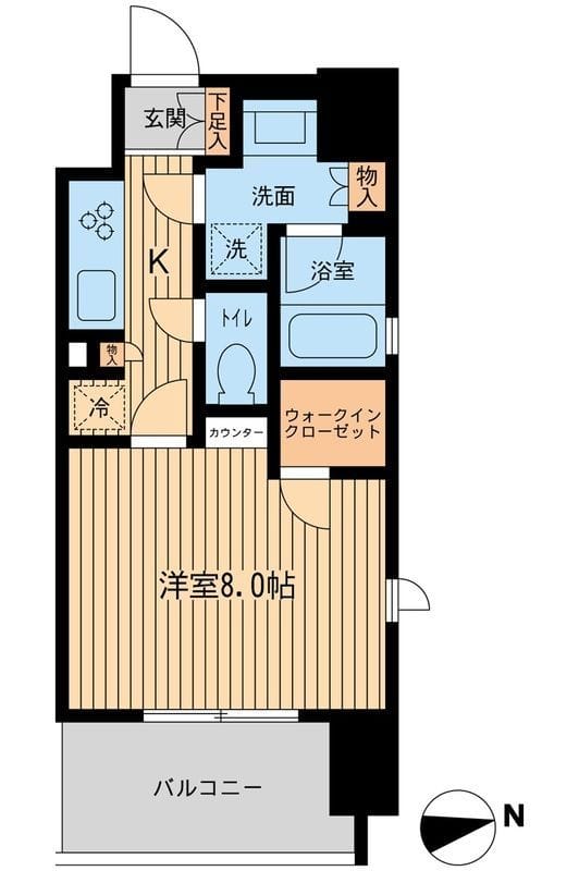 エルシア五反田 0201 間取り図