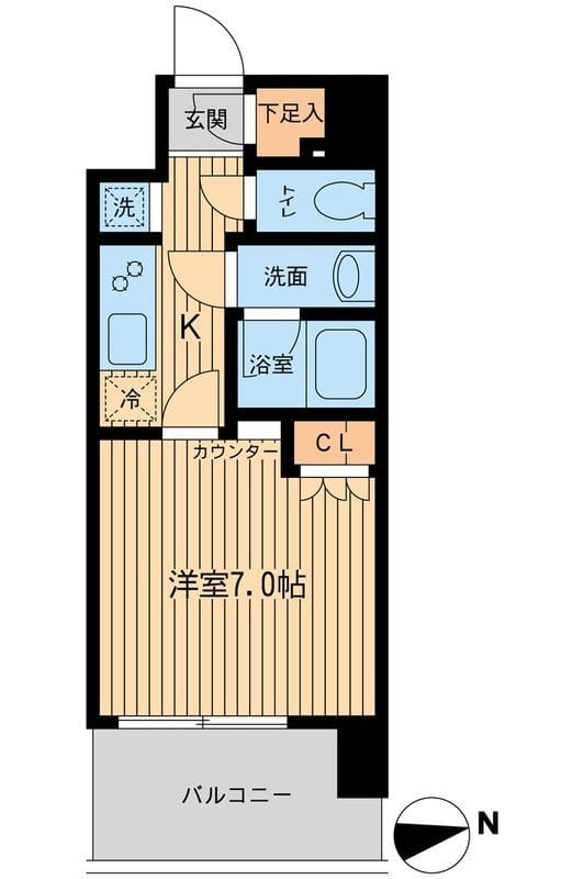 エルシア五反田 0203 間取り図