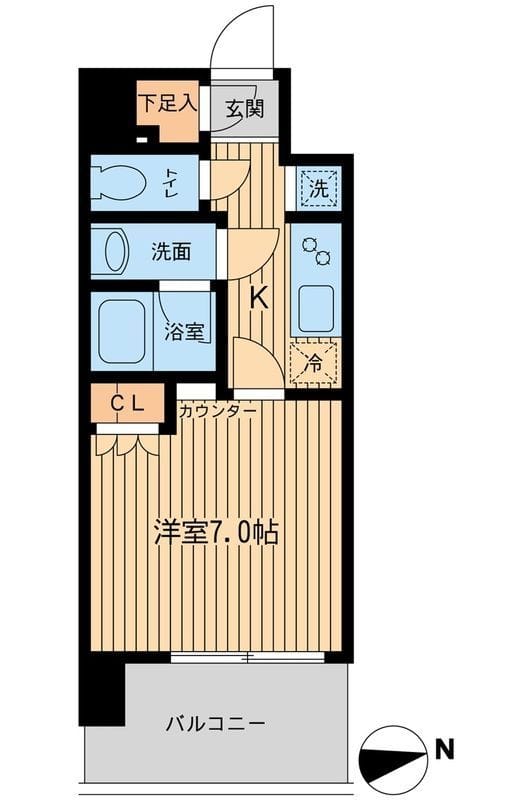 エルシア五反田 0502 間取り図