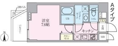 Adachi Liner Toneri Residence 401 間取り図