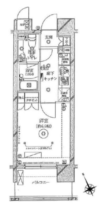 クレイシア新大塚 402 間取り図