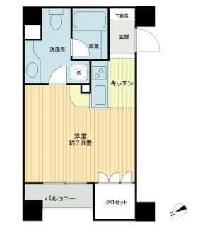 エンゼルピュア高輪 0403 間取り図