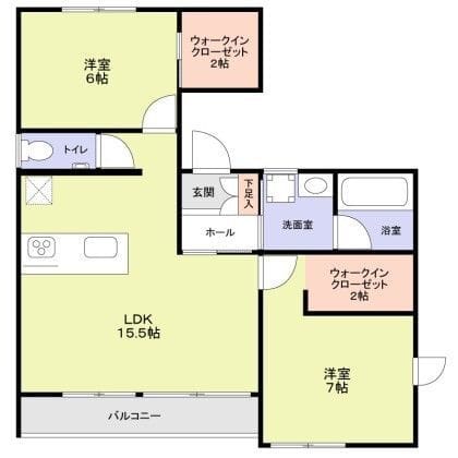 LAQUE YUKIGAYA 201 間取り図