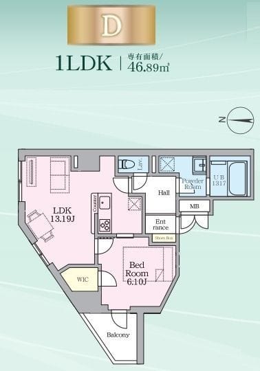 Daiwaグレイスメゾン亀戸 503 間取り図