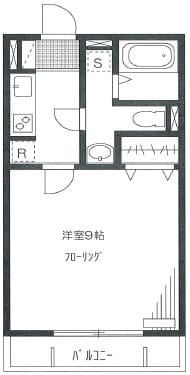 パルコート芦花Ⅱ 302 間取り図
