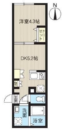 レピュア東日暮里レジデンス 303 間取り図