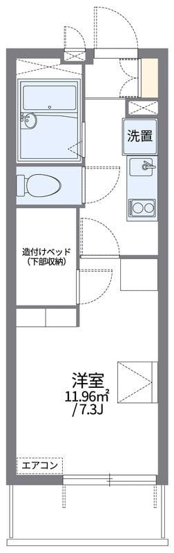 レオパレスB & R 203 間取り図