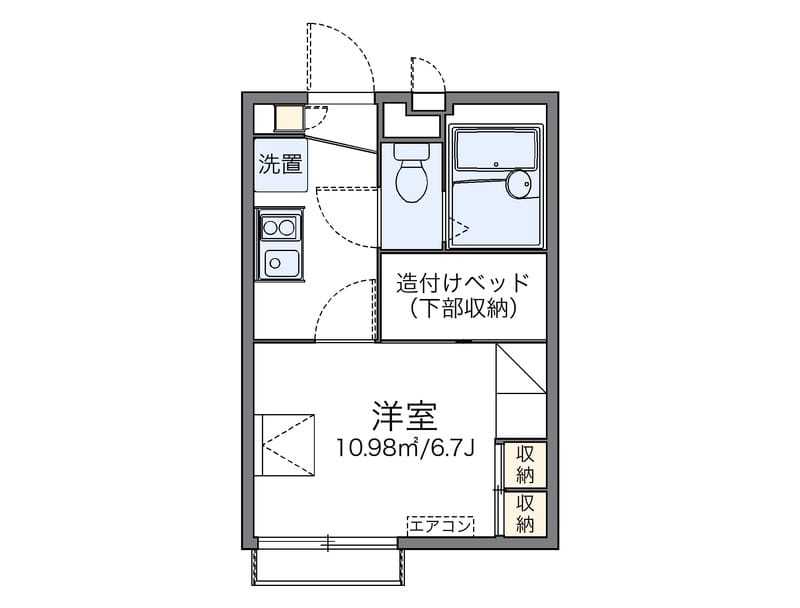 レオパレスカズ 202 間取り図