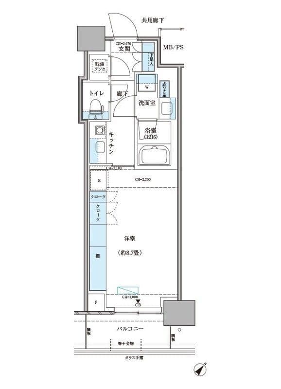 パークアクシス豊洲キャナル 1406 間取り図