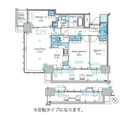 パークアクシス豊洲キャナル 1906 間取り図