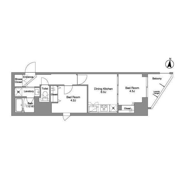 Daffitto錦糸町 1401 間取り図