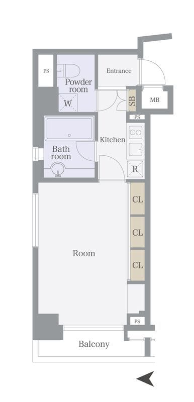 ミディアス渋谷ウエスト 405 間取り図