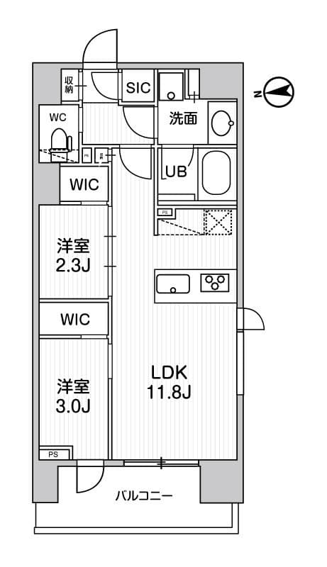 シーズンフラッツ蔵前 303 間取り図