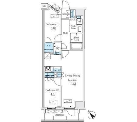 オープンレジデンシア日暮里 403 間取り図