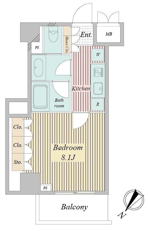 アクティ東仲通り 0709 間取り図