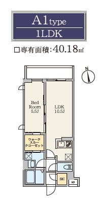 S-RESIDENCE駒場東大前 201 間取り図