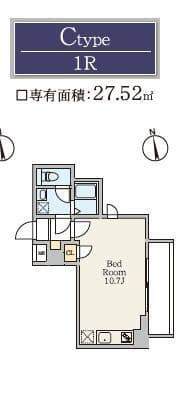 S-RESIDENCE駒場東大前 404 間取り図