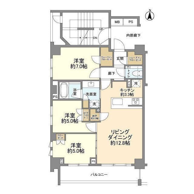 ブランズ中目黒 301 間取り図