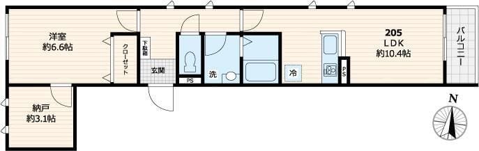 ガーデンホームズ高野 205