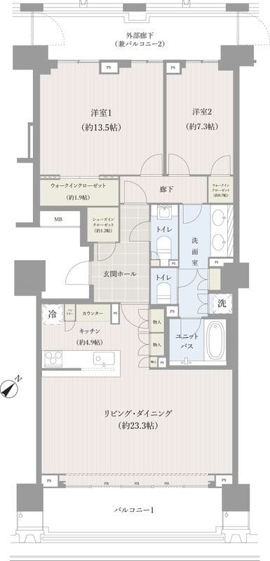 ザ・パークハウスグラン千鳥ヶ淵 903 間取り図