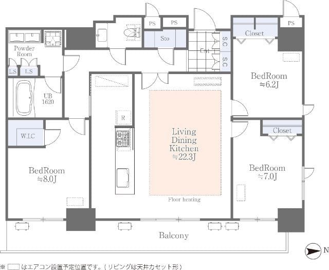 BLESS三軒茶屋EAST 1601 間取り図