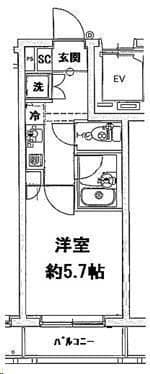 LAリトス西早稲田 302 間取り図