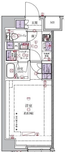 ガリシア中野富士見町 201 間取り図