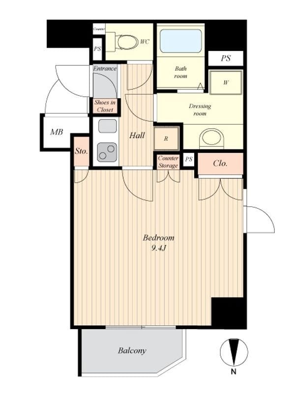 グランド・ガーラ南麻布 410 間取り図