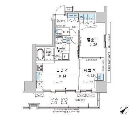 パークアクシス西巣鴨 404 間取り図