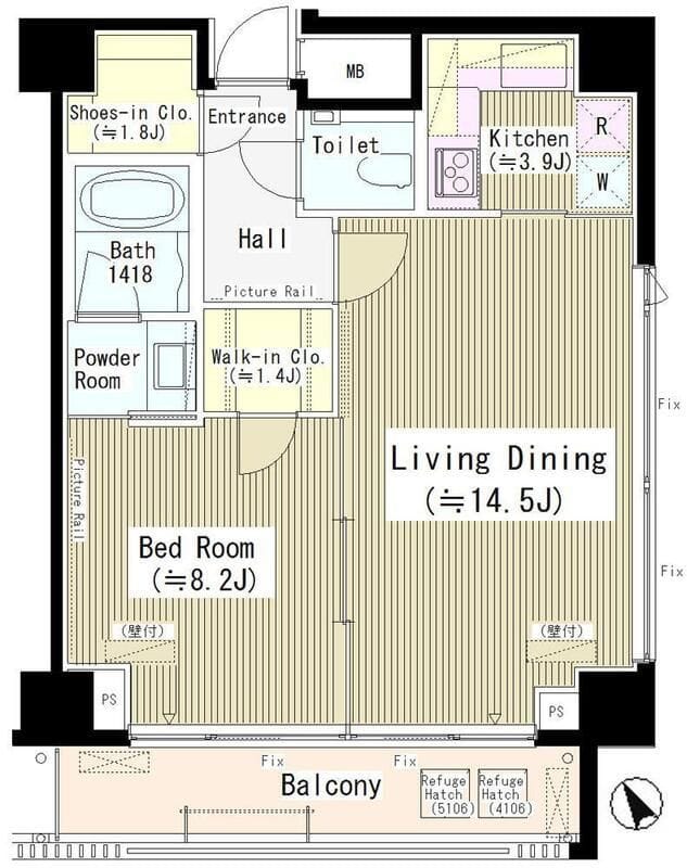 六本木エムケイアートレジデンス 508