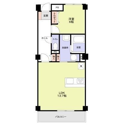 メゾンWAT 405 間取り図