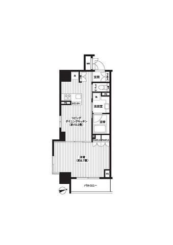 レジディア新御徒町 1101 間取り図