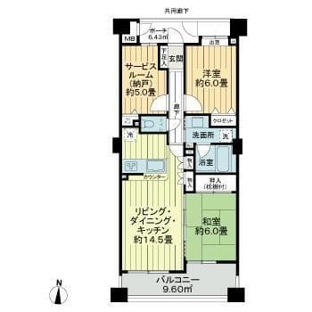 コスモ錦糸町リベディア 0505 間取り図