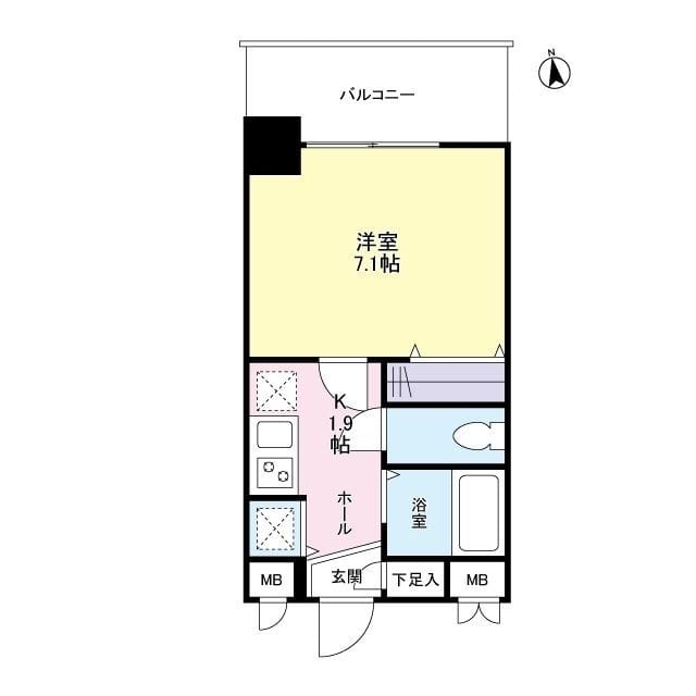 ガーラプレイス新宿御苑 0702 間取り図