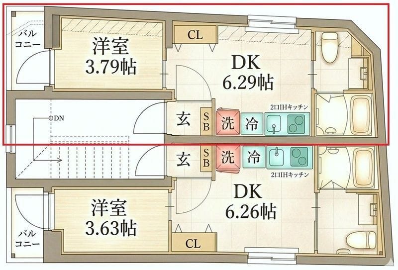 リアル北千住 101 間取り図