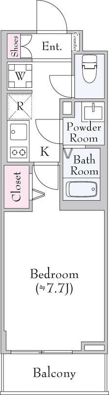 Log登戸Station side 302 間取り図
