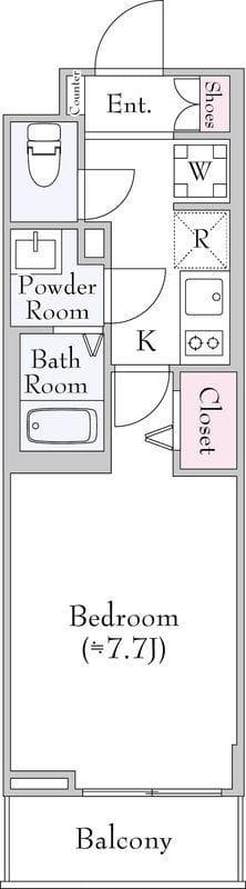 Log登戸Station side 311 間取り図