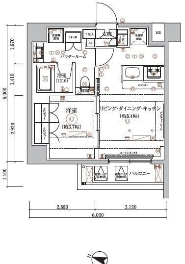 ARCOBALENO HASUNEⅡ 205 間取り図