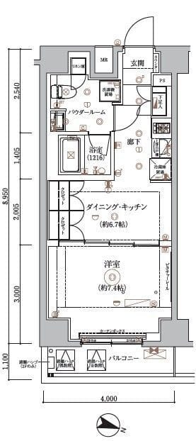ARCOBALENO HASUNEⅡ 707 間取り図