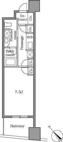 レジディア恵比寿Ⅱ 0503 間取り図