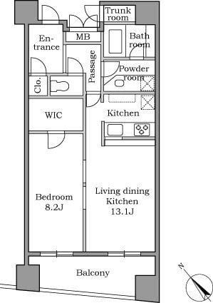 レジディア恵比寿Ⅱ 1301