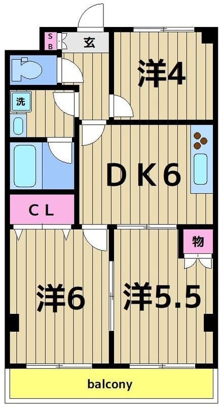 エクセレントパレス 307 間取り図