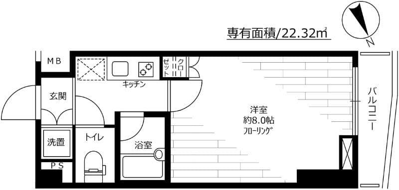ルーブル下北沢 209 間取り図