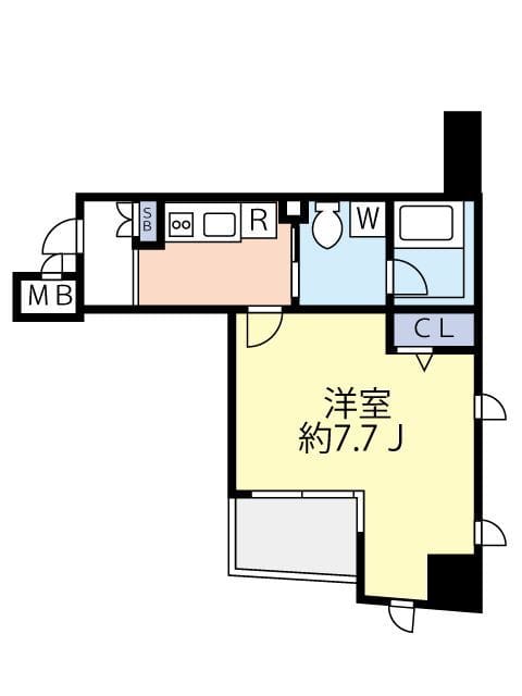 グランヴァンデュヴェール東京 0402 間取り図