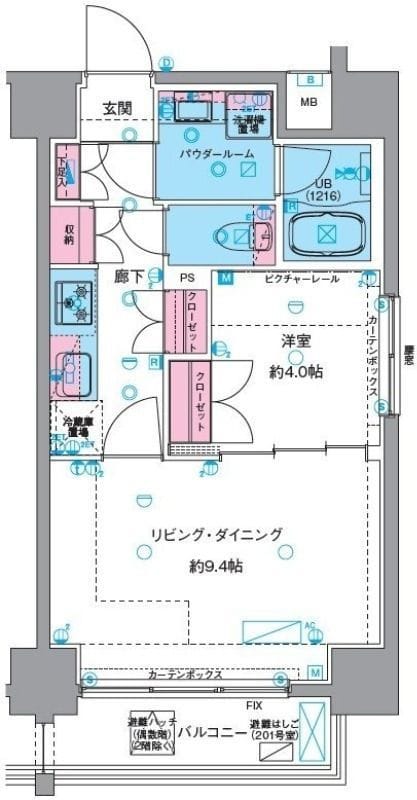 ジェノヴィア浅草Ⅵスカイガーデン 701 間取り図