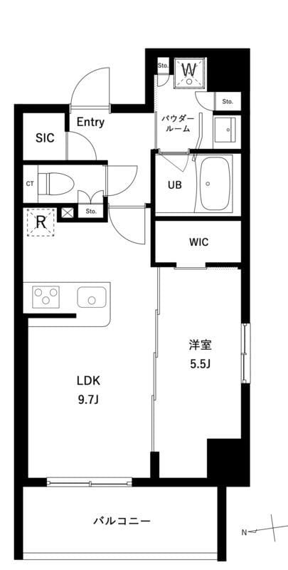 アーバンパーク綾瀬WEST 201 間取り図